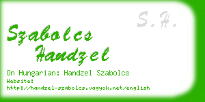 szabolcs handzel business card